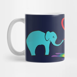 Elephants Rainbow Mug